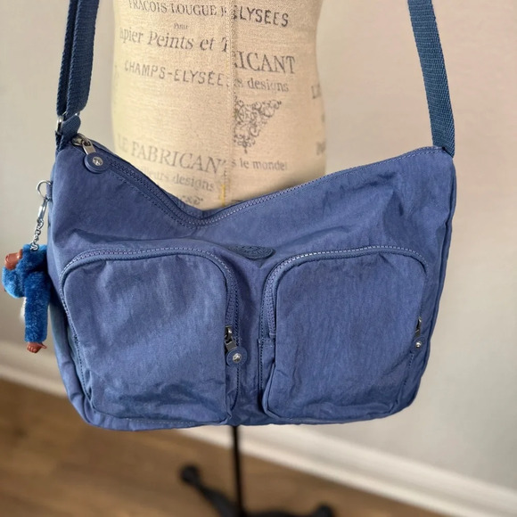 Kipling SIDNEY Handbag Women's Shoulder Crossbody Bag Ink Blue Tonal HB7685 - Picture 4 of 12